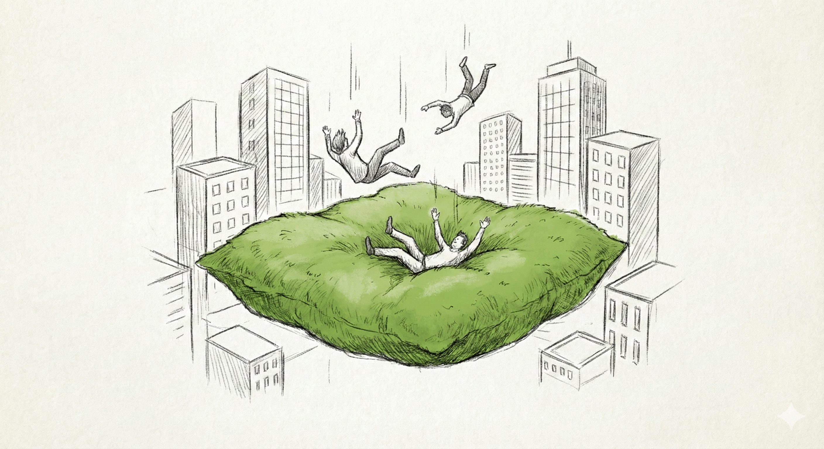 The Invisible Safety Net — moss cushioning human steps